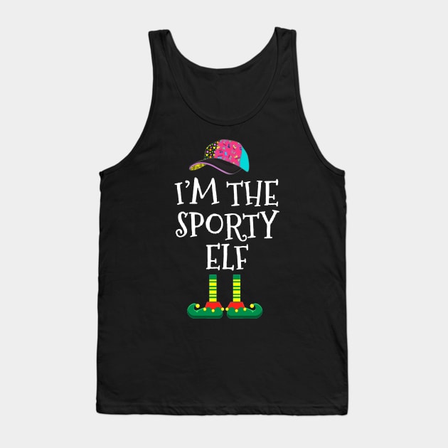 I am Sporty Elf Funny  Family Christmas Tank Top by TeeAaron